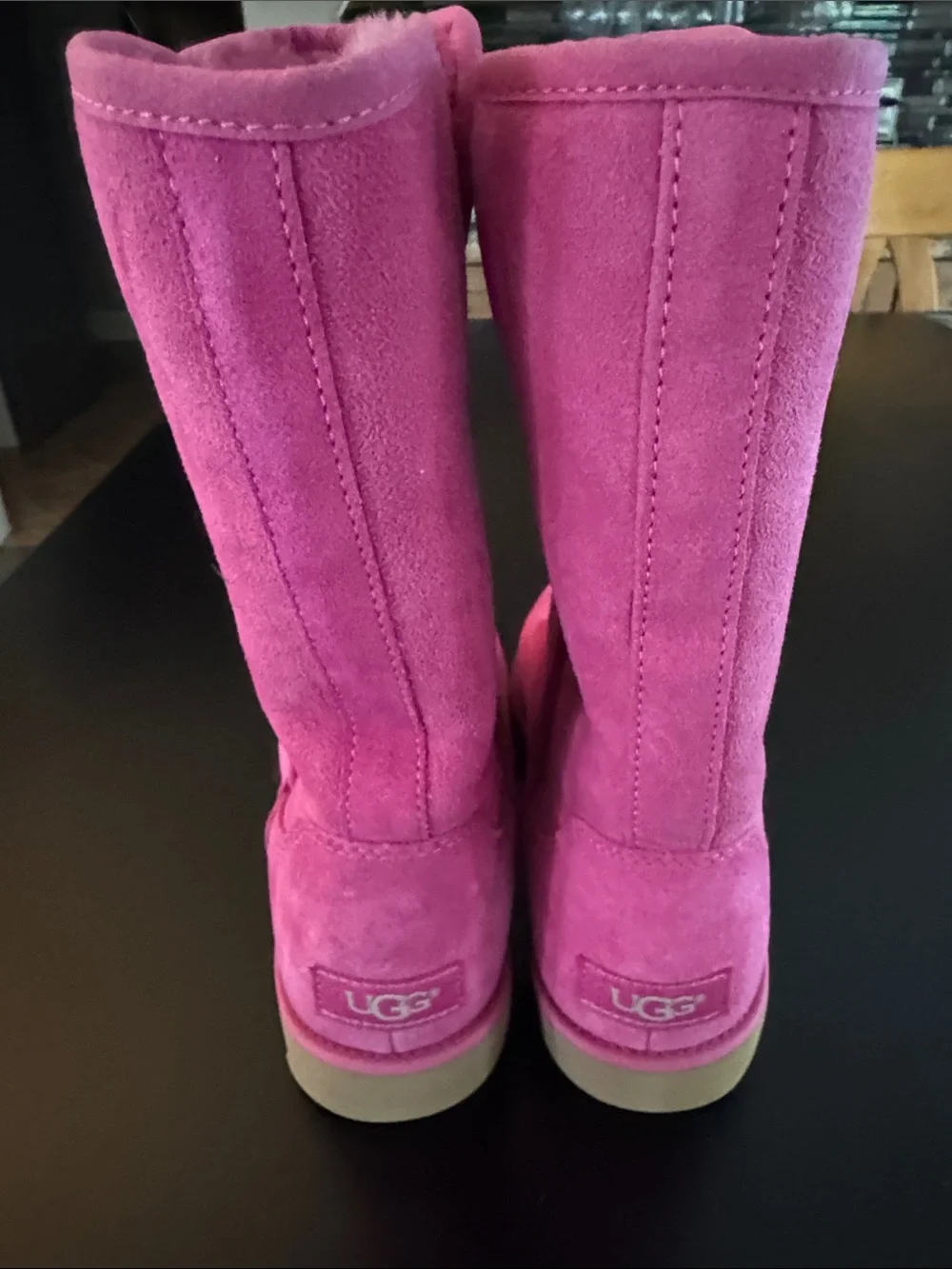 UGG Women's Classic Tall Boot in Bright Pink Suede